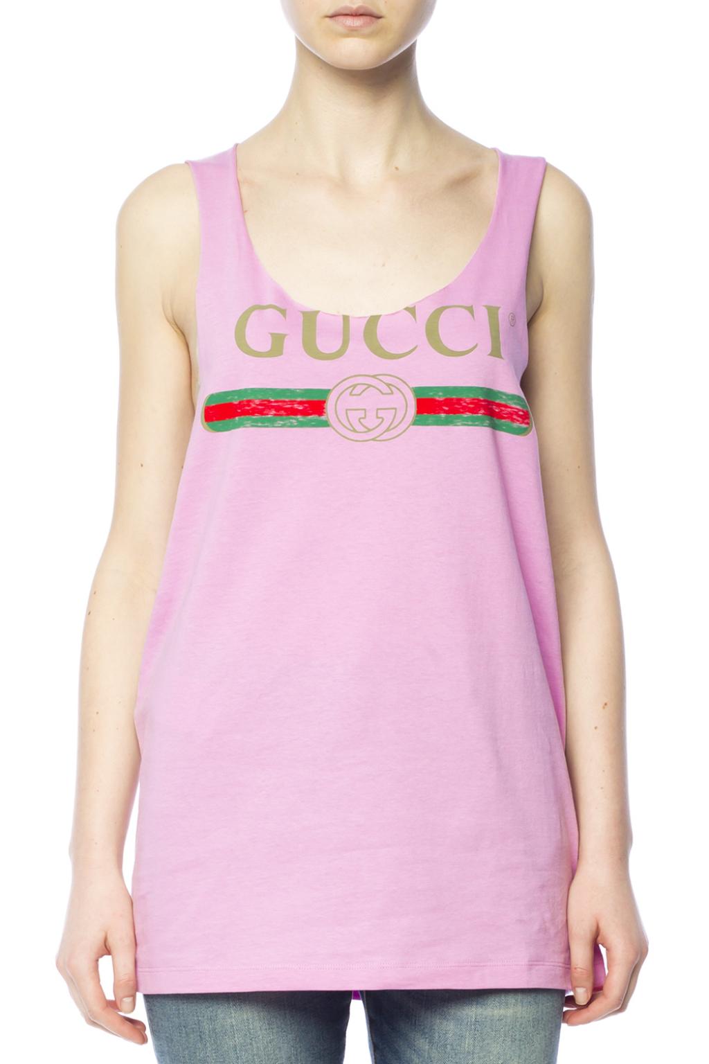 Pink gucci store tank top